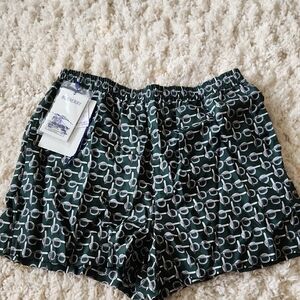 Burberry Green Patterned Shorts